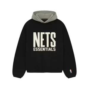 Essentials Nets Hoodie – Black