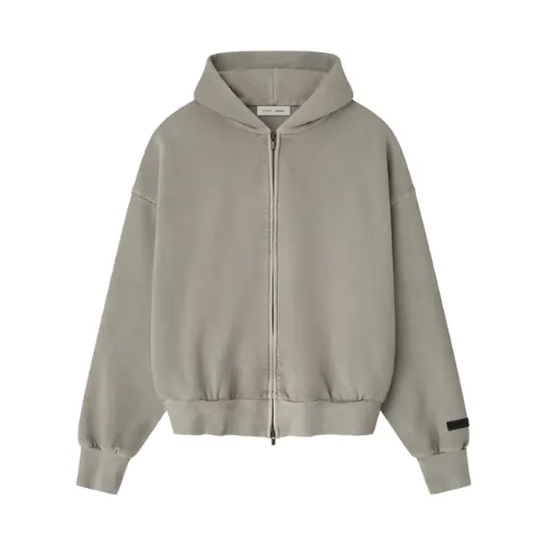Gris humo Sudadera con capucha y cremallera Fear of God Essentials Gris humo Sudadera con capucha y cremallera Fear of God Essentials