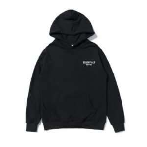 Vista frontal de la sudadera con capucha Essentials Fear Of God Star con estampado de estrella, tejido de algodón premium y corte oversize.