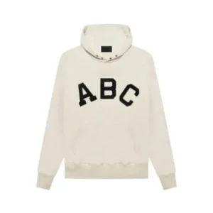 sudadera con capucha Essentials Fear of God ABC, confeccionada en algodón premium con corte oversize, diseño minimalista y acabado de alta calidad.