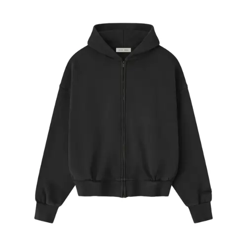 Sudadera con capucha y cremallera completa Black Fear of God Essentials Sudadera con capucha y cremallera completa Black Fear of God Essentials