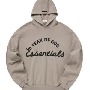 fear of God Essentials Sudadera con capucha de felpa estilo años 90 con capucha de felpa y diseño urbano minimalista