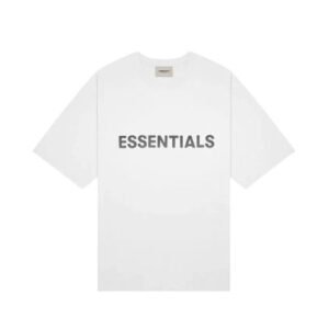 Camiseta Blanca Essentials Fear of God de algodón premium con diseño minimalista y ajuste oversize.