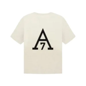 Vista trasera de la Camiseta Essentials Fear of God American All Stars con logotipo gráfico y diseño oversize de algodón premium.
