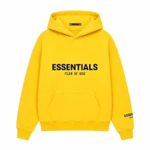 Essentials Fear Of God Amarilla de alta calidad con capucha y estilo urbano moderno
