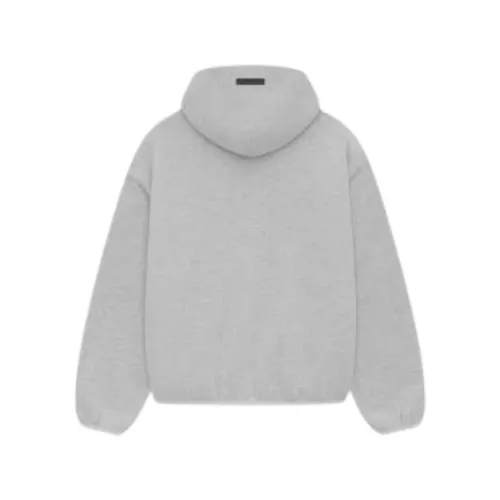 Parte trasera de la sudadera Essentials NBA Pullover Logo Hoodie gris con diseño limpio y sin gráficos visibles