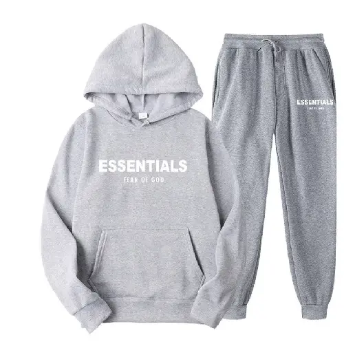 Fear of God Essentials Sudadera con capucha Chándal gris claro
