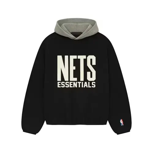 Essentials Nets Hoodie – Black
