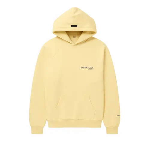 Essentials Reflective Print Zip-up Oversized Hoodie Cream