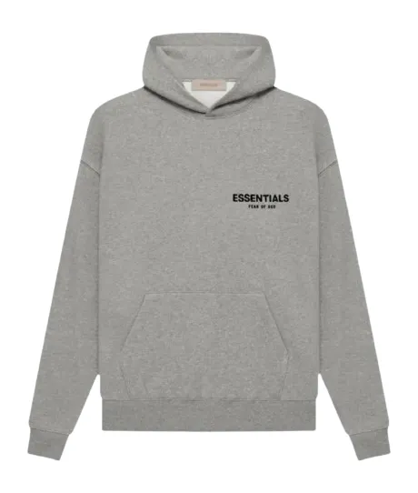 FEAR OF GOD ESSENTIALS Sudadera con capucha con detalle del logo FEAR OF GOD ESSENTIALS Sudadera con capucha con detalle del logo ESSENTIALS en negro en el pecho, bolsillo frontal y capucha con cordones