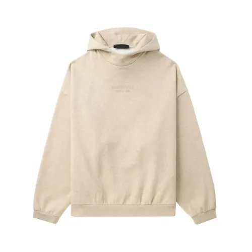 FEAR OF GOD ESSENTIALS Sudadera con capucha y logo en relieve, featuring a front pocket and drawstring hood, offering a casual and comfortable minimalist style