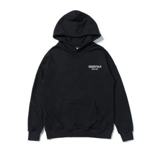 Sudadera con capucha Essentials Fear Of God Star Vista frontal de la sudadera con capucha Essentials Fear Of God Star con estampado de estrella, tejido de algodón premium y corte oversize.