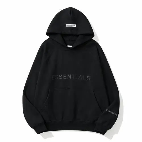 Sudadera con capucha extragrande ESSENTIALS negra