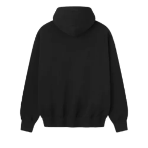 Essentials NBA Hoodie negra vista trasera con diseño minimalista y acabado limpio
