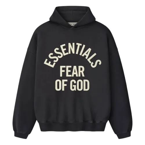 Essentials Sudadera con capucha estampada estilo años 90 de Campus Essentials Sudadera con capucha estampada estilo años 90 de Campus en blanco en el frente
