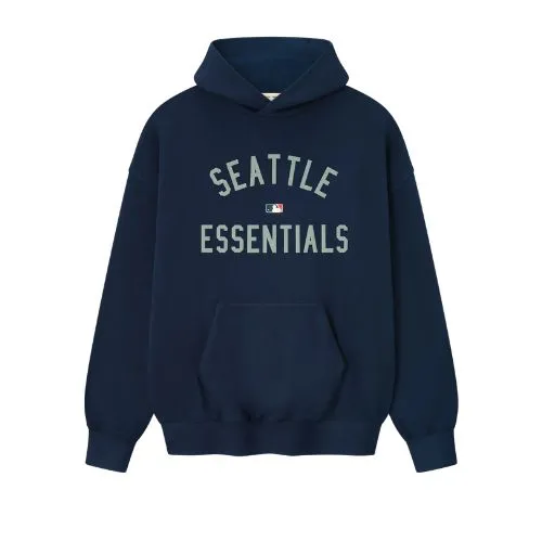 Sudadera con capucha Essentials Seattle Vista frontal de la sudadera con capucha Essentials Seattle, confeccionada en algodón premium con corte oversize y estilo urbano.