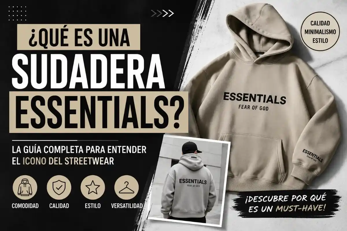 Qué es una Sudadera Essentials: diseño moderno y cómodo de una sudadera Essentials con estilo urbano y tejido de alta calidad.